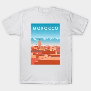 Morocco, Marrakech - Retro travel minimalistic poster T-Shirt